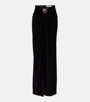Embellished gathered jersey maxi skirt | Christopher Esber