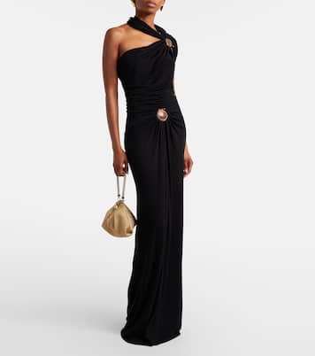Embellished gathered jersey maxi skirt | Christopher Esber