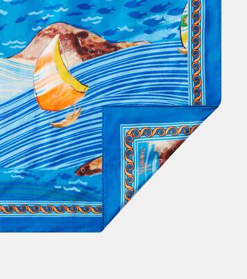 Printed silk twill scarf | Alémais