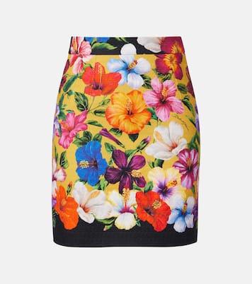 Minigonna con stampa floreale | Dolce&Gabbana