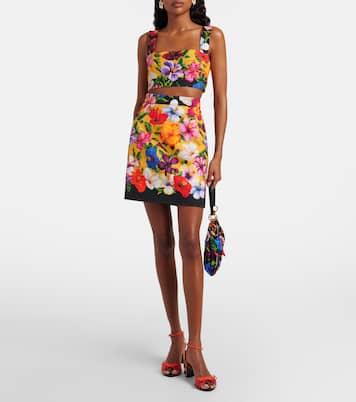 Minigonna con stampa floreale | Dolce&Gabbana