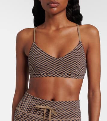 Zoe houndstooth sports bra | The Upside