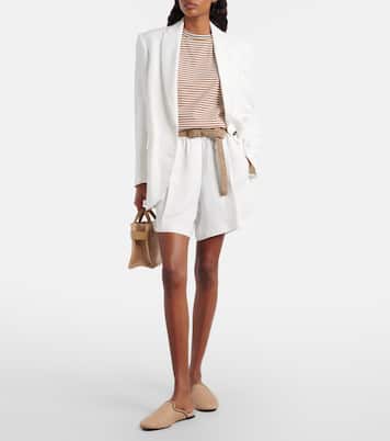 Striped oversized cotton jersey T-shirt | Brunello Cucinelli