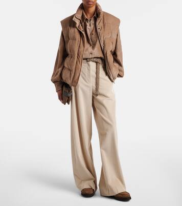 Monili corduroy down vest | Brunello Cucinelli