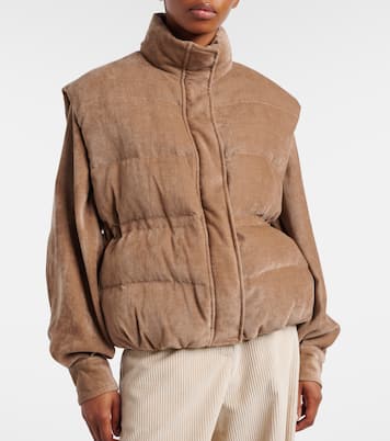 Monili corduroy down vest | Brunello Cucinelli