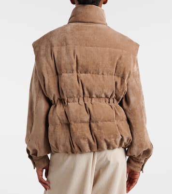 Monili corduroy down vest | Brunello Cucinelli
