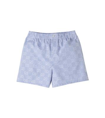 Baby GG striped cotton poplin Bermuda shorts | Gucci Kids