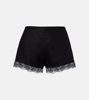 Von lace-trimmed linen shorts | Staud