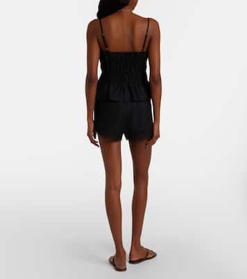 Von lace-trimmed linen shorts | Staud