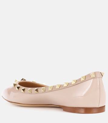 Ballerinas Rockstud aus Lackleder | Valentino Garavani