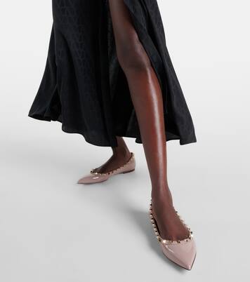 Ballerinas Rockstud aus Lackleder | Valentino Garavani