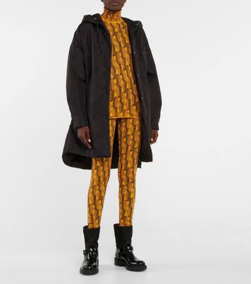 Jacquard wool-blend leggings | Prada