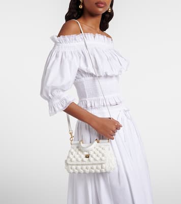 Bridal Tote Bag Sicily Small aus Häkelstrick | Dolce&Gabbana