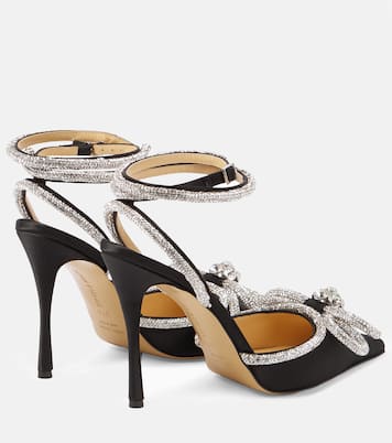 حذاء من الحرير الساتان بتزيين Double Bow | Mach & Mach