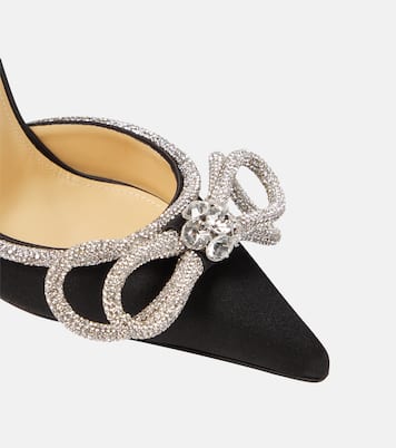 حذاء من الحرير الساتان بتزيين Double Bow | Mach & Mach