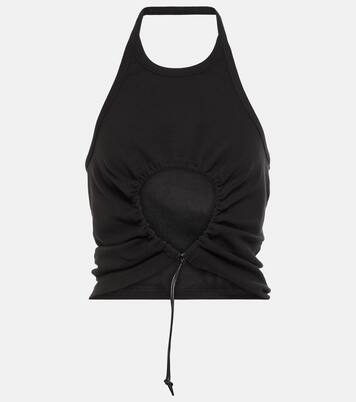 Halter neck ruched cotton top | Alaïa