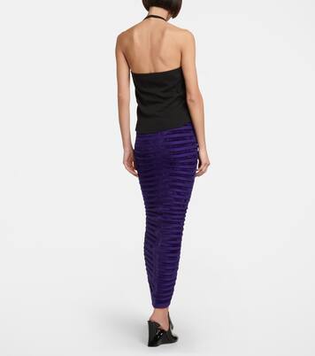 Halter neck ruched cotton top | Alaïa