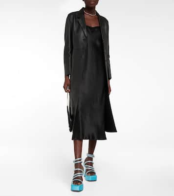 Verzierte Plateausandalen Sydney aus Satin | Mach & Mach