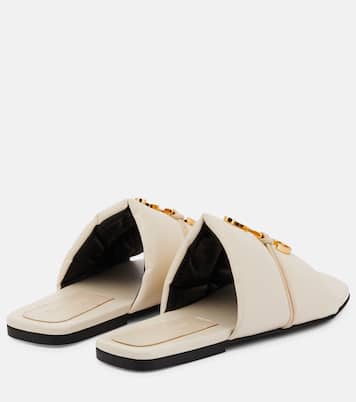 Anchor leather slides | JW Anderson