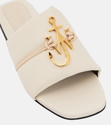 Anchor leather slides | JW Anderson