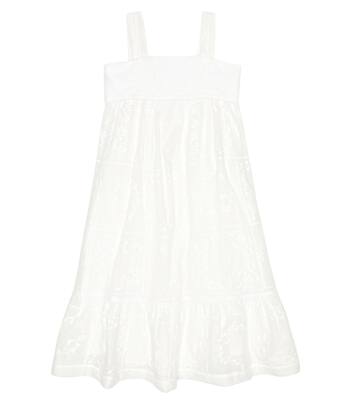 Embroidered cotton voile dress | Chloé Kids