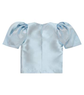 Puff-sleeve satin top | Caroline Bosmans