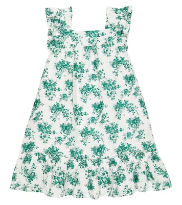 Printed ruffle-trimmed cotton dress | Tartine et Chocolat