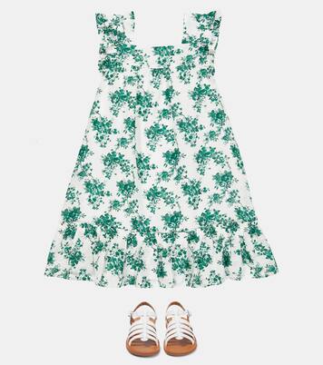 Printed ruffle-trimmed cotton dress | Tartine et Chocolat