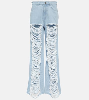 Distressed low-rise wide-leg jeans | Dion Lee