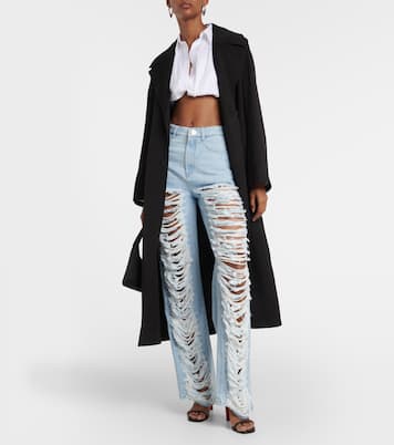 Distressed low-rise wide-leg jeans | Dion Lee