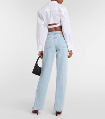 Distressed low-rise wide-leg jeans | Dion Lee