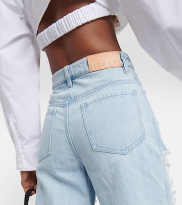 Distressed low-rise wide-leg jeans | Dion Lee