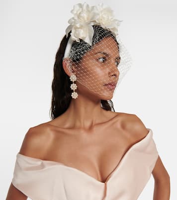 Bridal Camelia silk-blend headband | Jennifer Behr