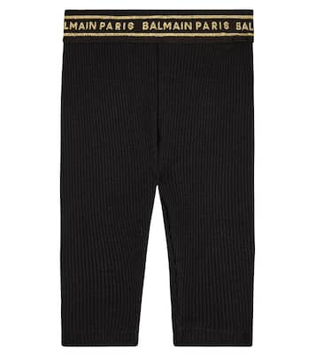 Baby logo wool-blend leggings | Balmain Kids