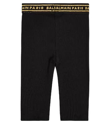 Baby logo wool-blend leggings | Balmain Kids