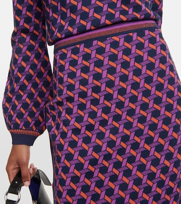 Hazel jacquard midi skirt | Diane von Furstenberg