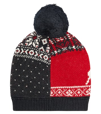 Patchwork wool and cotton-blend beanie | Polo Ralph Lauren Kids