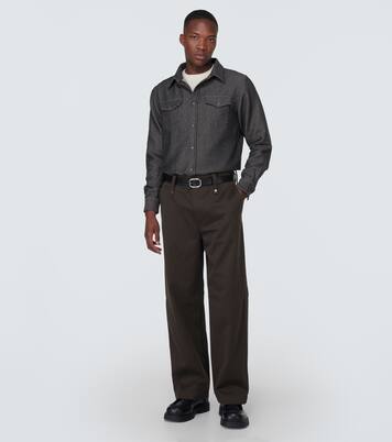 Cashmere and cotton twill shirt | God's True Cashmere