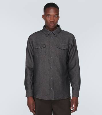 Cashmere and cotton twill shirt | God's True Cashmere