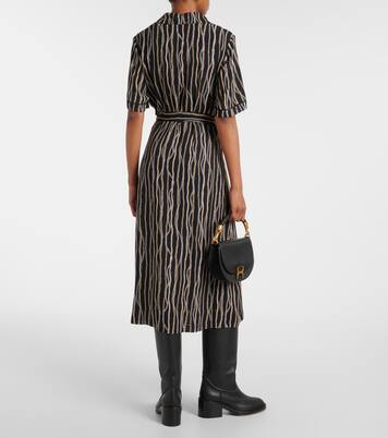 Printed silk sablé shirt dress | Chloé