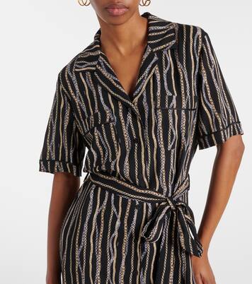 Printed silk sablé shirt dress | Chloé