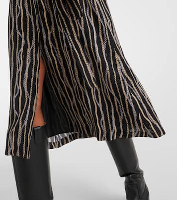 Printed silk sablé shirt dress | Chloé