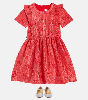 Robe en jacquard de coton à fleurs | Self-Portrait Kids