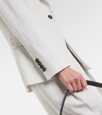 Blazer de algodón y lino | Brunello Cucinelli