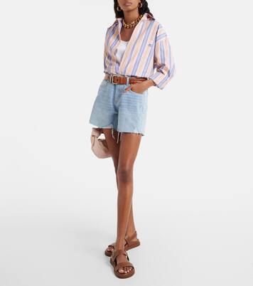 Monroe high-rise denim shorts | 7 For All Mankind