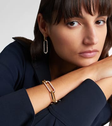 Ohrringe Link aus 18kt Gelbgold (750/1000) mit Diamanten | Bucherer Fine Jewellery