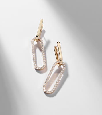 Ohrringe Link aus 18kt Gelbgold (750/1000) mit Diamanten | Bucherer Fine Jewellery