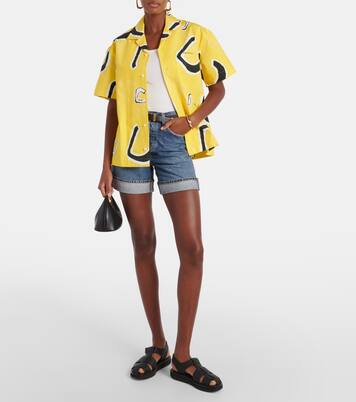 Dame high-rise denim shorts | Agolde