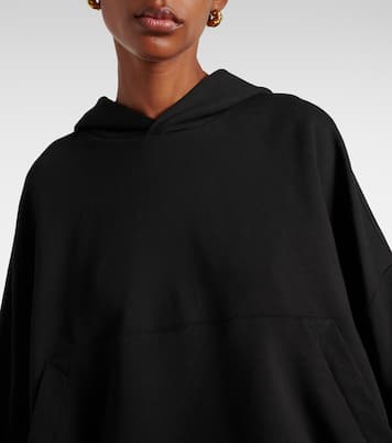 Oversized draped cotton jersey hoodie | Dries Van Noten