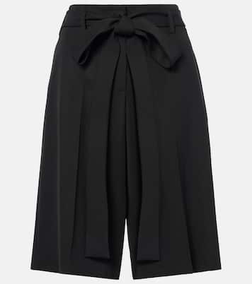 Virgin wool sablé Bermuda pants | Valentino